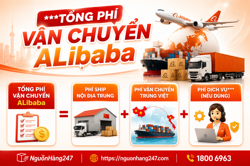 Công thức tính phí vận chuyển mua hàng Alibaba