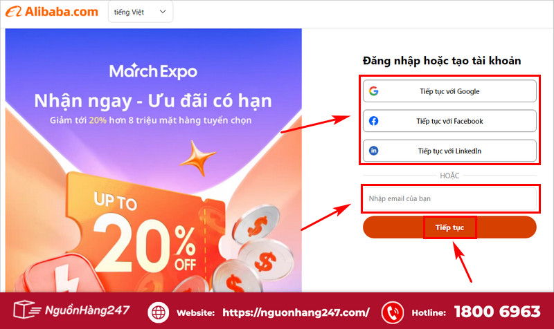 Chọn cách đăng nhập tài khoản Alibaba phù hợp