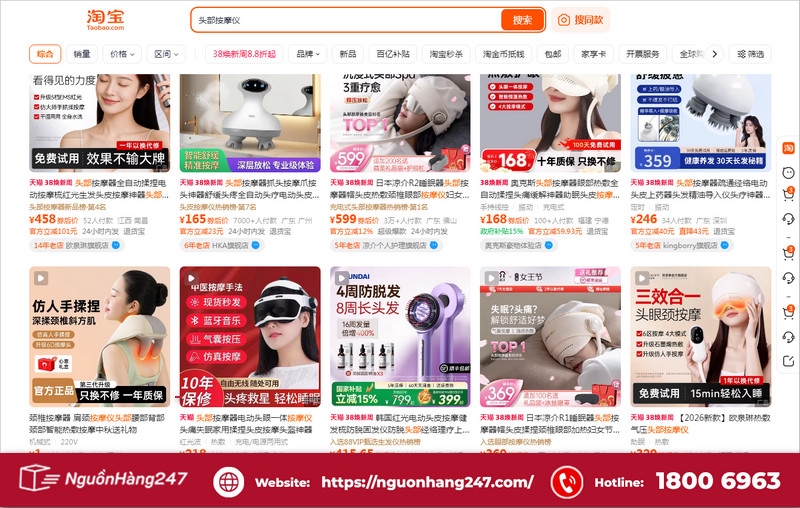 Mua máy massage đầu Trung Quốc ở đâu?