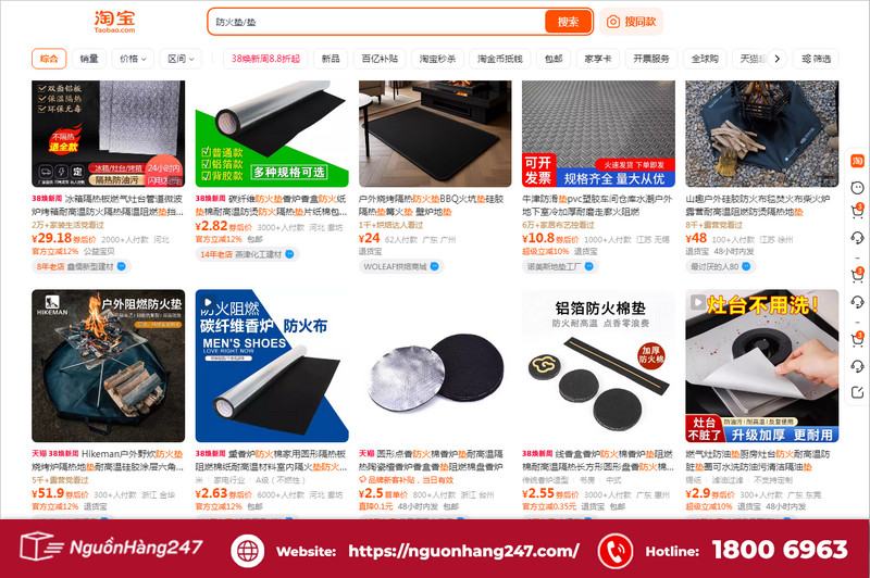 Order tấm lót chống cháy qua sàn TMĐT