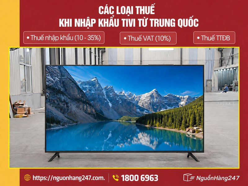 3 loại thuế nhập khẩu tivi từ Trung Quốc về Việt Nam
