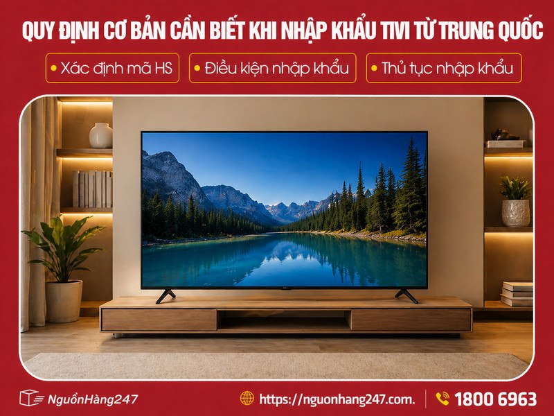 3 Quy định cơ bản cần biết khi nhập khẩu tivi Trung Quốc về Việt Nam