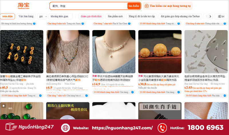 shop order phụ kiện, trang sức