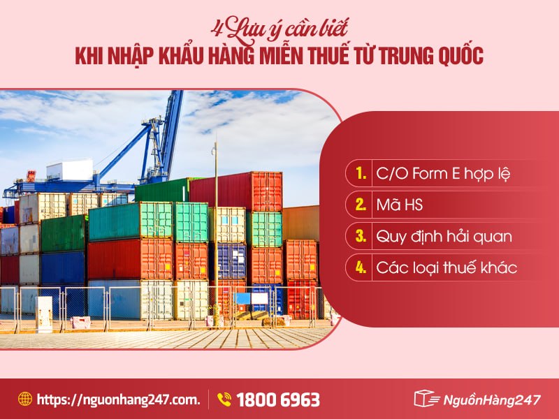 4 Lưu ý khi nhập khẩu hàng miễn thuế từ Trung Quốc