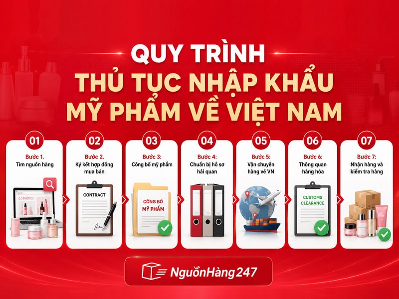 Quy trình thủ tục nhập khẩu mỹ phẩm