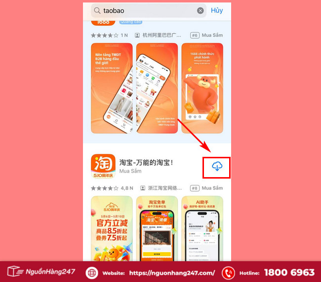 Tải app Taobao về điện thoại iOS