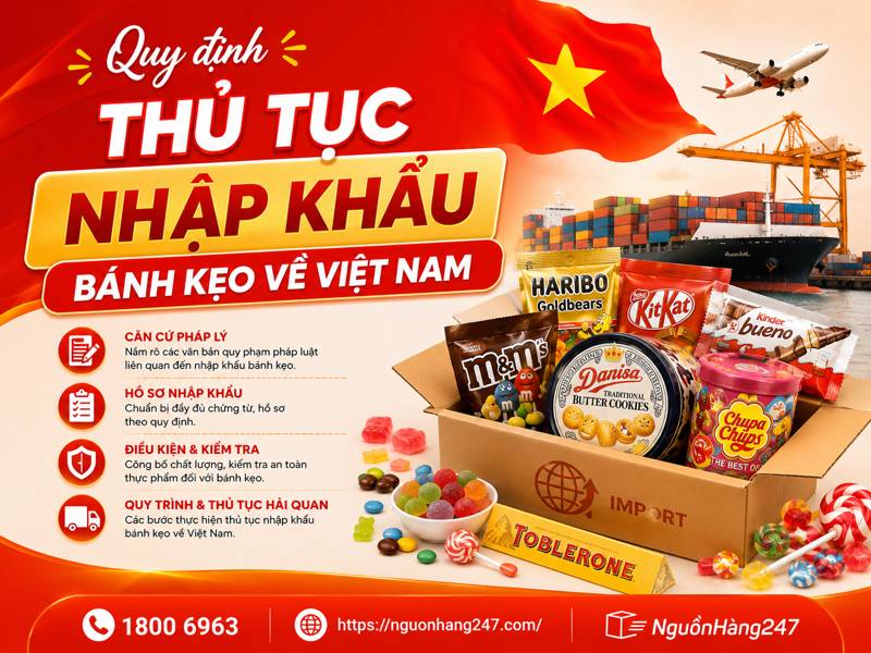 Quy định thủ tục nhập khẩu bánh kẹo