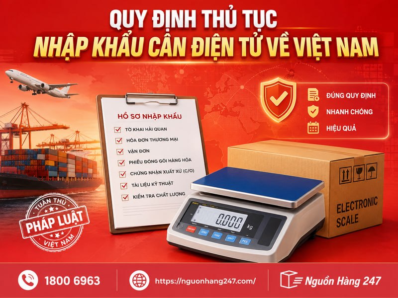 Quy định khi nhập khẩu cân điện tử về Việt Nam 2026