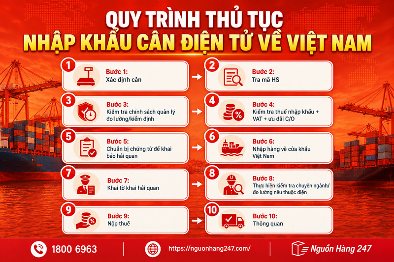 Quy trình thủ tục nhập chi tiết cân điện tử