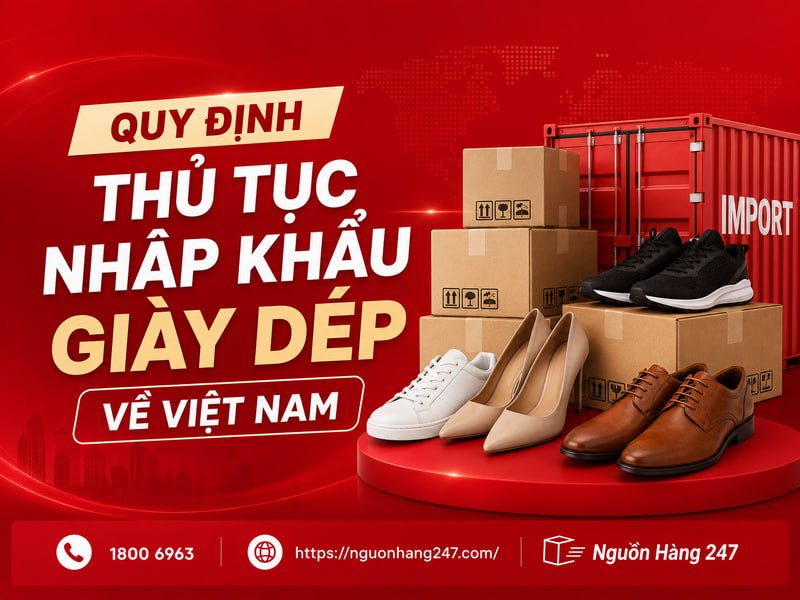 Quy định thủ tục nhập khẩu giày dép về Việt Nam