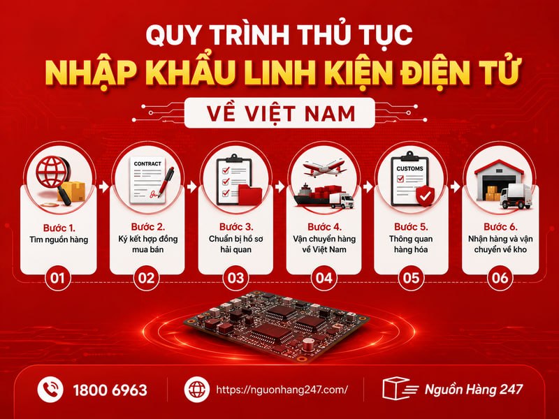 Quy trình thủ tục nhập khẩu linh kiện điện tử về Việt Nam