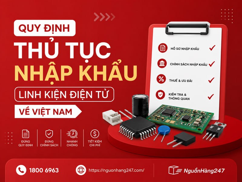 Quy định thủ tục nhập khẩu linh kiện điện tử 