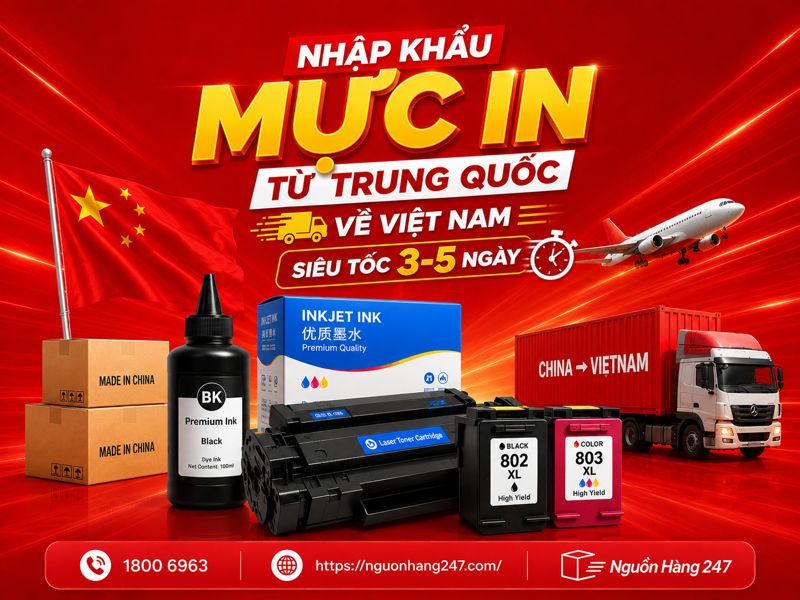 Nhập khẩu mực in từ Trung Quốc về Việt Nam
