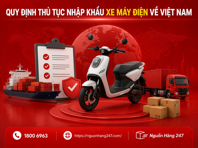 Thủ tục nhập khẩu xe máy điện về Việt Nam
