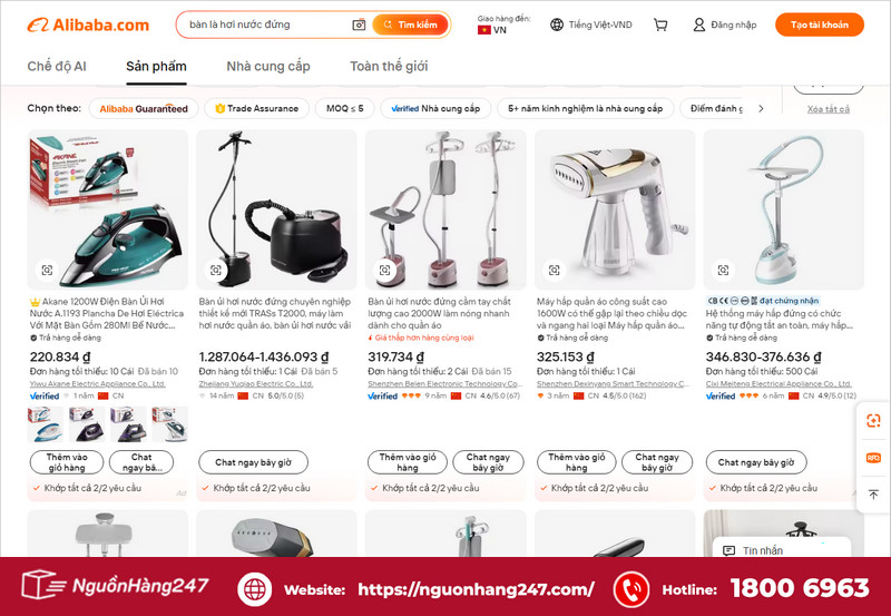 Nhập hàng từ Alibaba