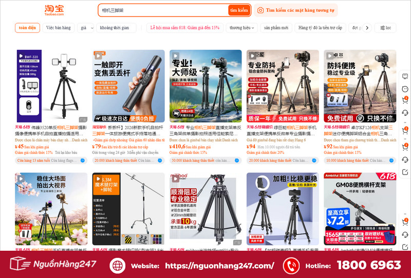 Nhập hàng trên Taobao