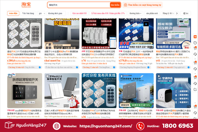 Nhập hàng online trên các sàn TMĐT Trung Quốc