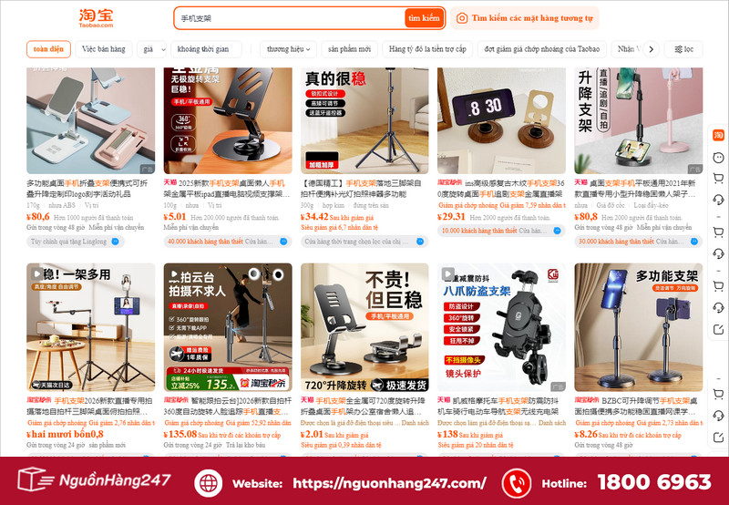 Nhập hàng trên Taobao