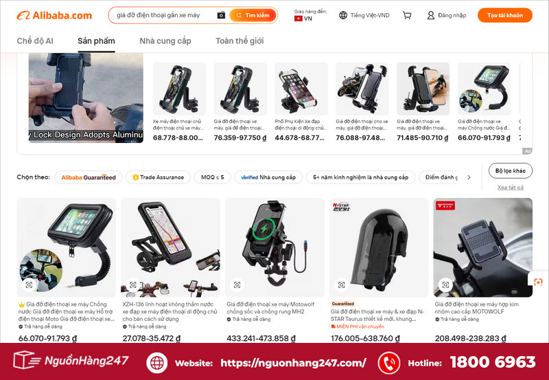 Nhập hàng trên Alibaba