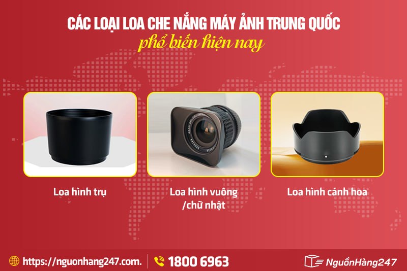 Các loại loa che nắng máy ảnh Trung Quốc phổ biến hiện nay 