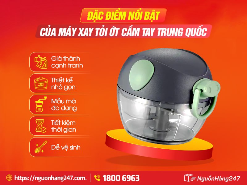 Ưu điểm của máy xay tỏi ớt cầm tay Trung Quốc