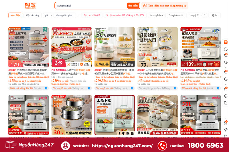 Nhập hàng trên Taobao