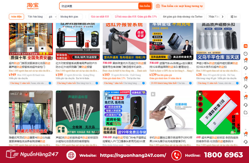 Nhập hàng trên Taobao