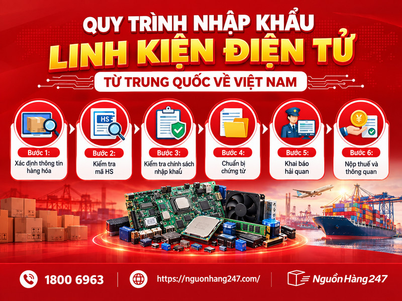 Quy trình thủ tục nhập khẩu linh kiện điện tử về Việt Nam