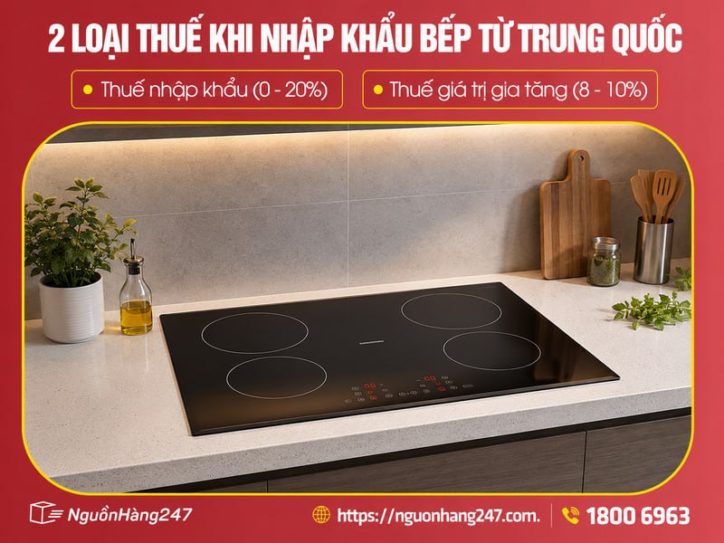 Các loại thuế nhập khẩu bếp từ 