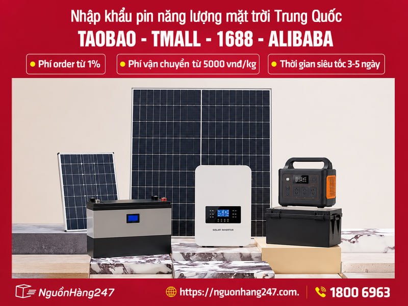 Nhập khẩu pin năng lượng mặt trời uy tín, siêu tốc