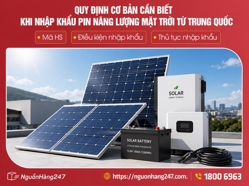 Quy định cơ bản cần biết khi nhập khẩu pin năng lượng mặt trời