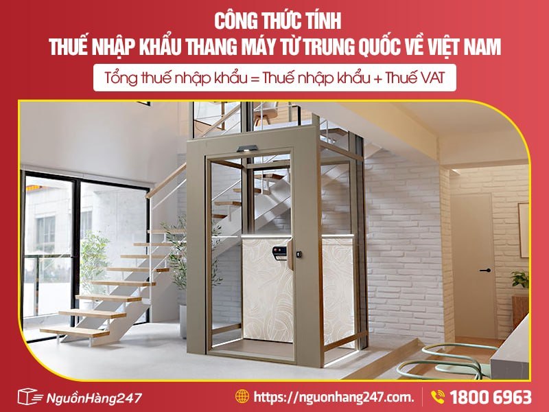 Cách tính thuế nhập khẩu thang máy