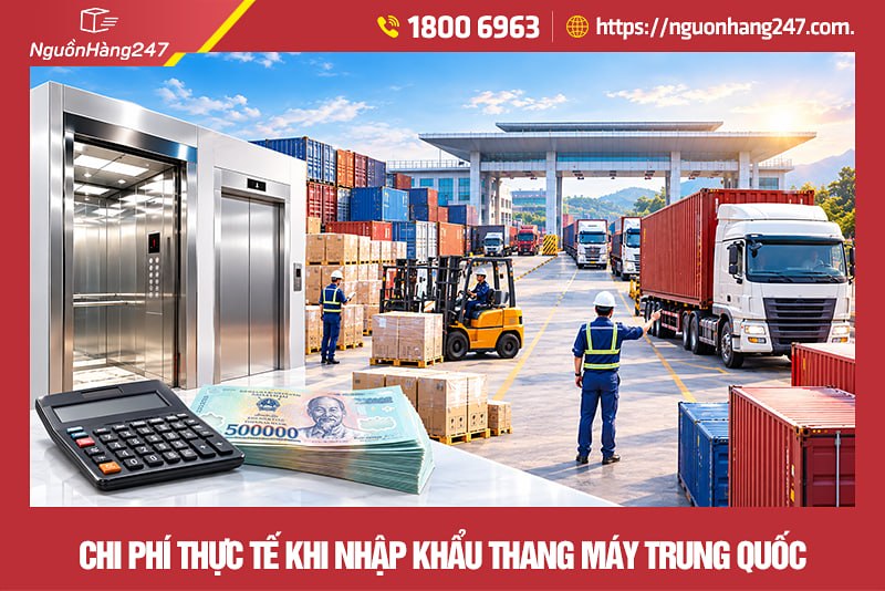 Chi phí thực tế khi nhập khẩu thang máy Trung Quốc