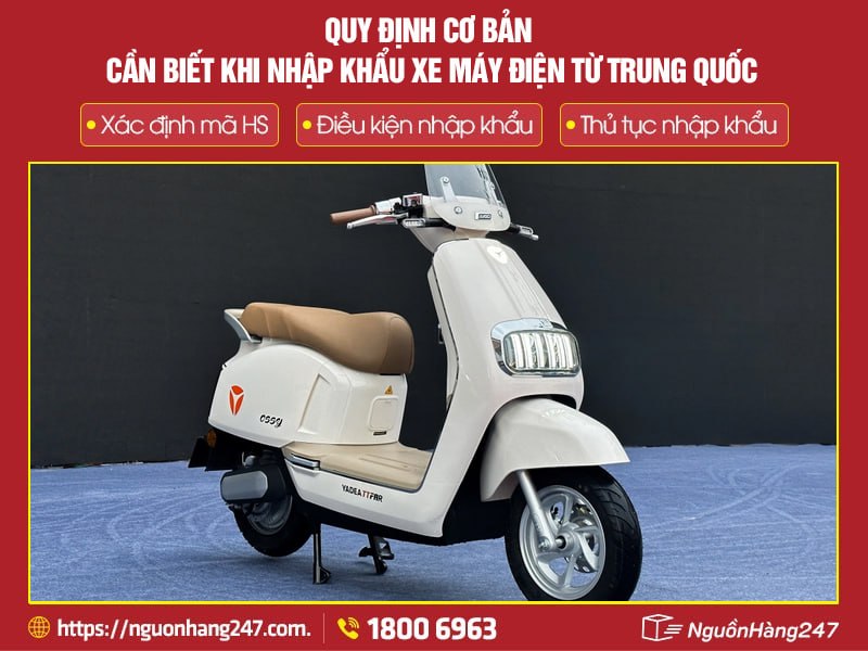 Quy định khi nhập khẩu xe máy điện về Việt Nam