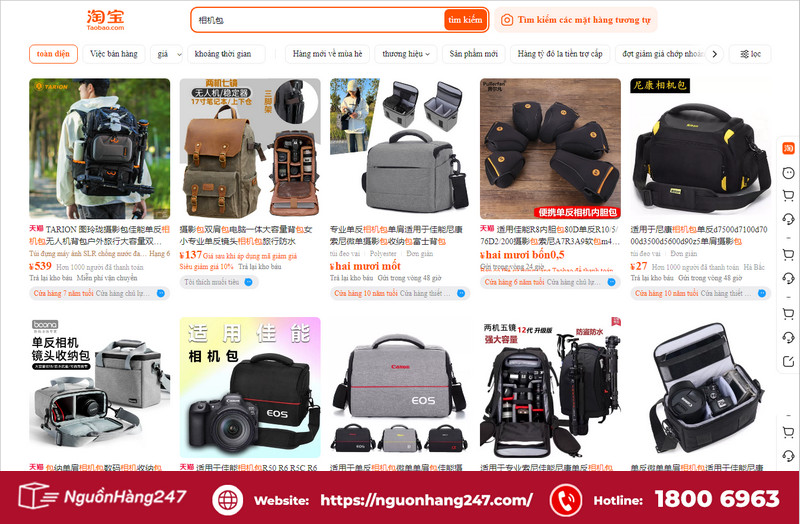 Nhập hàng trên Taobao