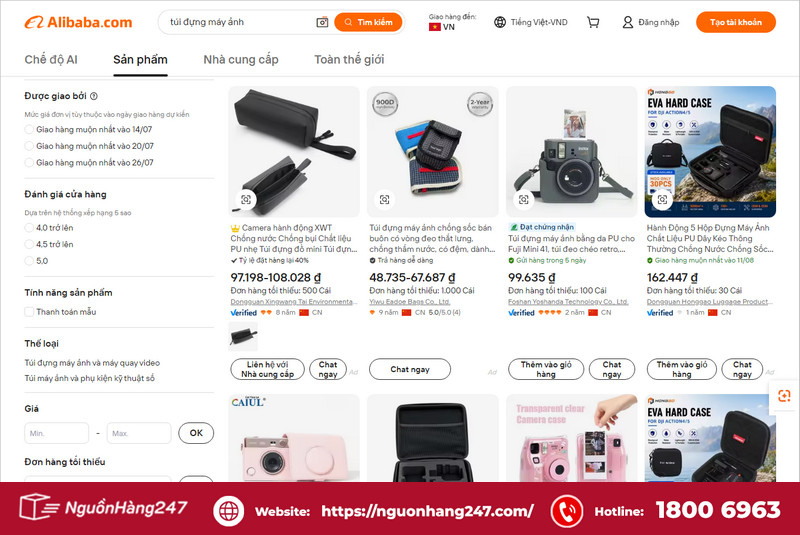 Nhập hàng trên Alibaba