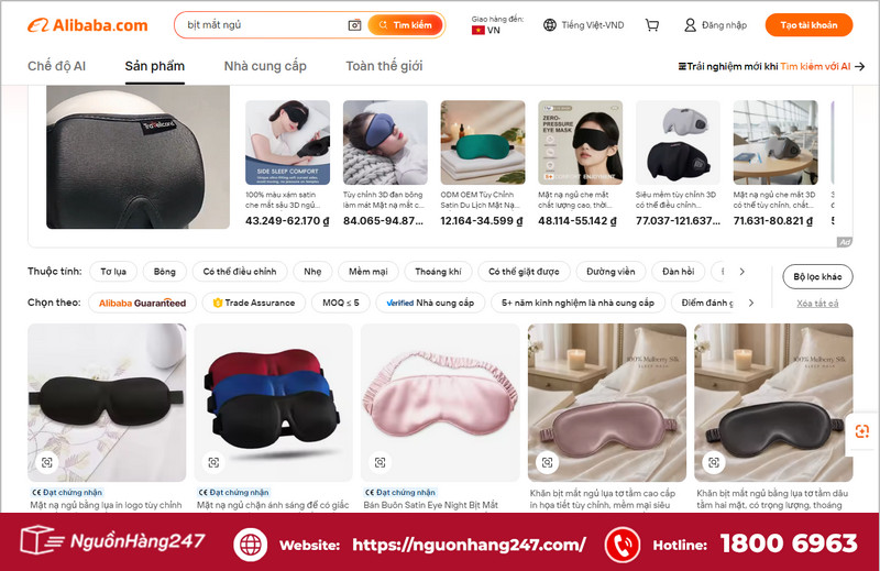 Nhập hàng trên Alibaba.com