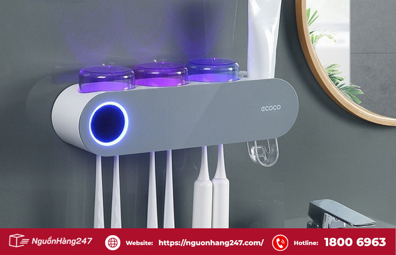 Bộ nhả kem đánh răng tích hợp tiệt trùng tia UV
