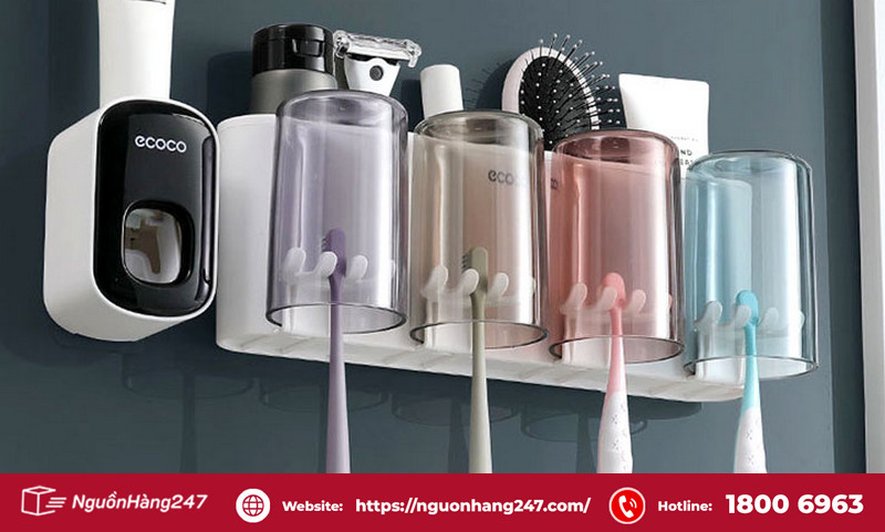 Bộ nhả kem đánh răng thương hiệu Ecoco