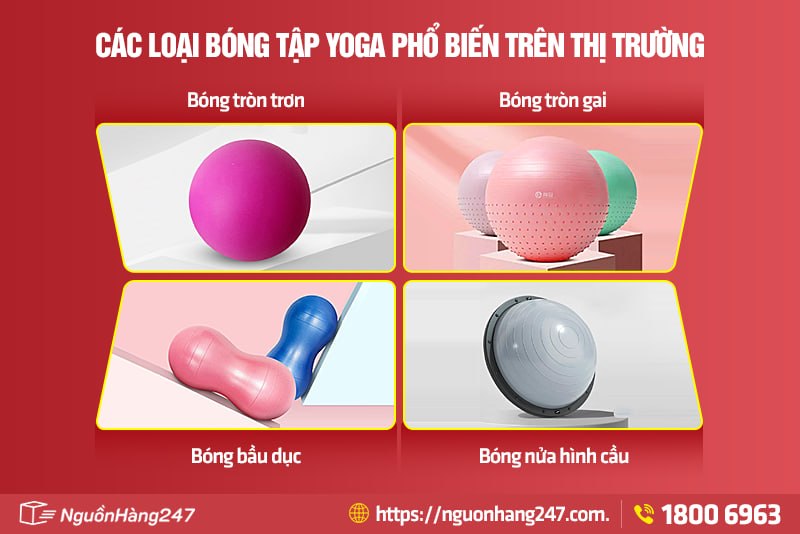 Phân loại bóng tập Yoga Trung Quốc phổ biến hiện nay