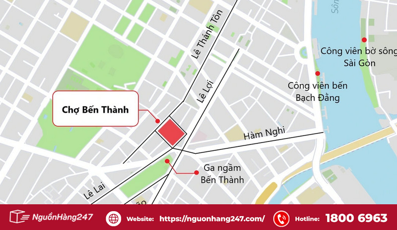 Địa chỉ của chợ Bến Thành