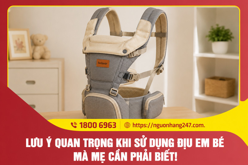Một số lưu ý khi sử dụng địu em bé
