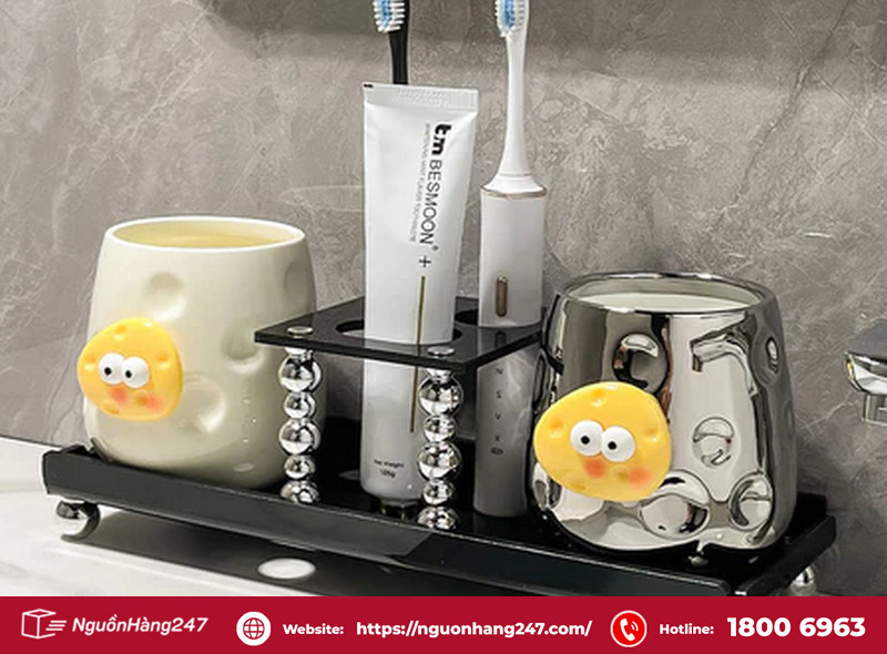 Giá treo bàn chải đánh răng để bàn / Đặt lavabo