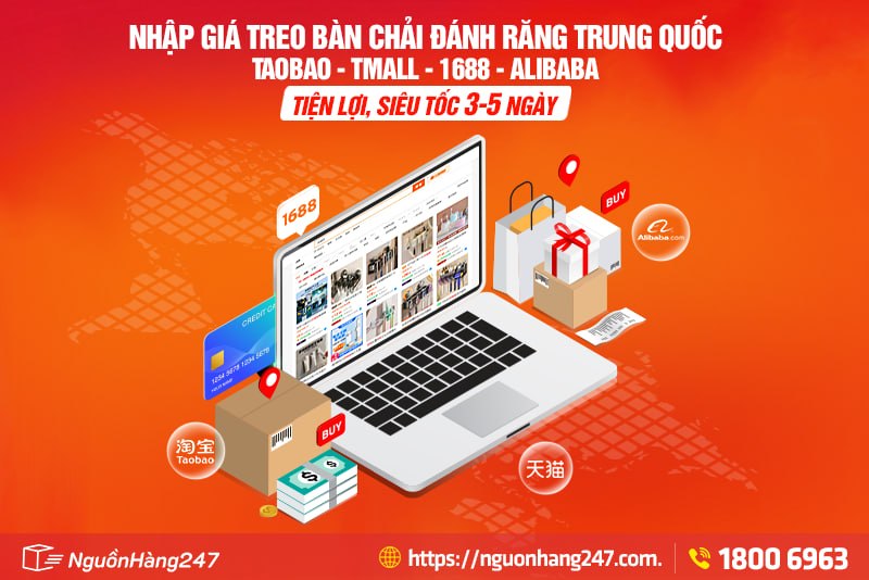 Giải pháp nhập giá treo bàn chải đánh răng Trung Quốc tiện lợi, siêu tốc 3-5 ngày