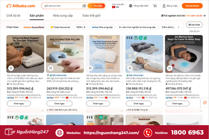 Nhập hàng trên Alibaba