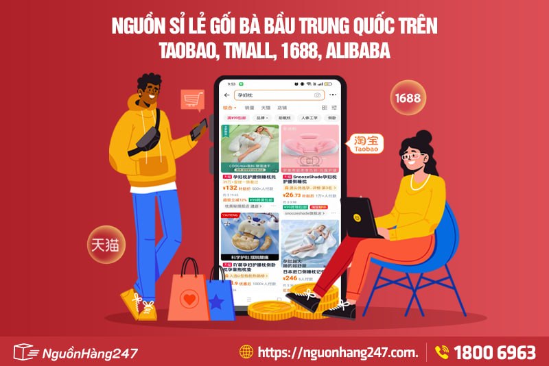 Nguồn sỉ lẻ gối bà bầu Trung Quốc chất lượng giá tốt