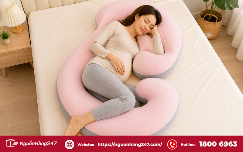 Gối cho bà bầu hình chữ G