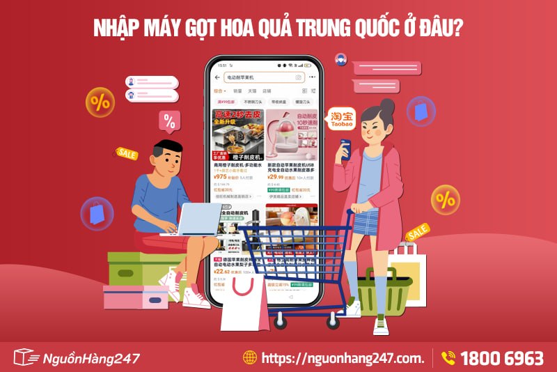 Nguồn nhập máy gọt hoa quả Trung Quốc phổ biến hiện nay