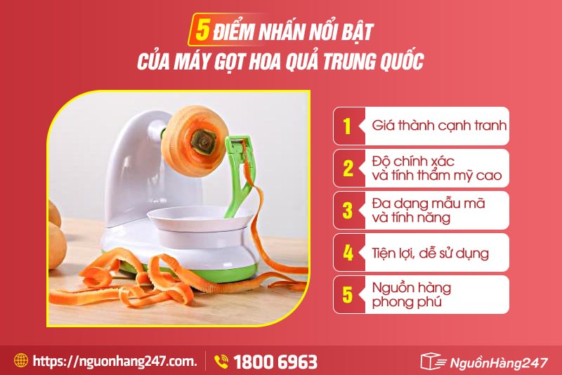 Vì sao máy gọt hoa quả Trung Quốc được tin dùng?
