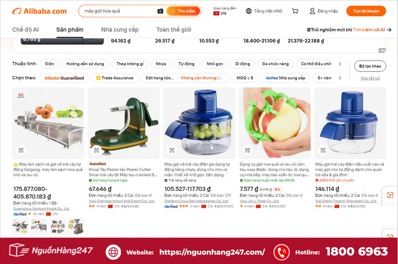 Gợi ý link shop nhập máy gọt hoa quả Trung Quốc